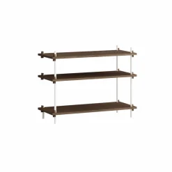 Shelving System classic hylla Rökt ek-white 86x65x35 cm S.65.1.A