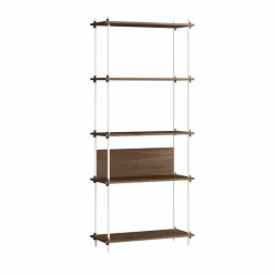 Shelving System classic hylla Rökt ek-white 86x200x35 cm S.200.1.A