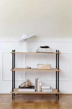 Shelving System classic hylla Rökt ek-black 86x200x35 cm S.200.1.A