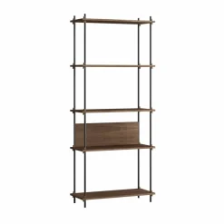 Shelving System classic hylla Rökt ek-black 86x200x35 cm S.200.1.A