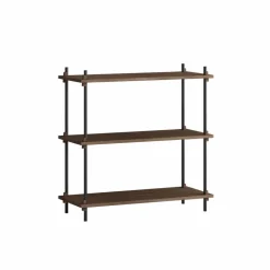 Shelving System classic hylla Rökt ek-black 86x85x35 cm S.85.1.A