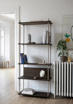 Shelving System classic hylla Rökt ek-warm grey 86x115x35 cm S.115.1.A
