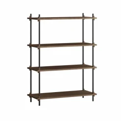 Shelving System classic hylla Rökt ek-black 86x115x35 cm S.115.1.A