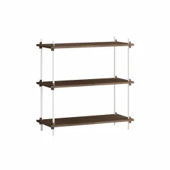 Shelving System classic hylla Rökt ek-white 86x85x35 cm S.85.1.A