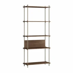 Shelving System classic hylla Rökt ek-warm grey 86x200x35 cm S.200.1.A