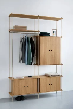 Shelving System hylla med skåp Ek-black 163x85x35 cm S.85.2.C