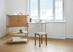 Shelving System hylla med skåp Ek-white 163x85x35 cm S.85.2.C