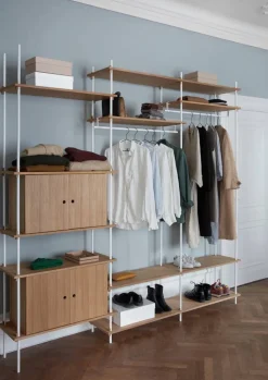 Shelving System hylla med skåp Ek-warm grey 163x85x35 cm S.85.2.C