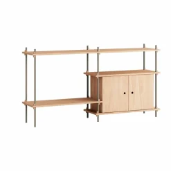 Shelving System hylla med skåp Ek-warm grey 163x85x35 cm S.85.2.C