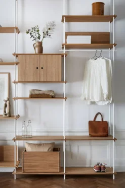 Shelving System hylla med skåp Ek-warm grey 163x85x35 cm S.85.2.C