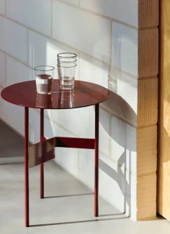 Shim coffee table sidobord Ø45 cm Bordeaux