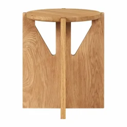 Simple pall Ø36 cm Varm lackerad ek