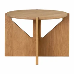 Simple soffbord Ø52 cm Varm lackerad ek