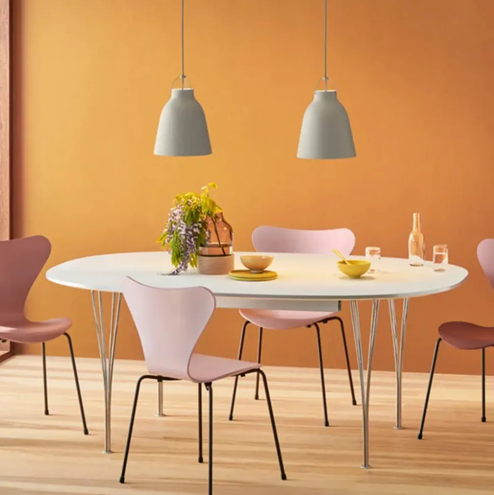 Sjuan 3107 stol Ljusbeige-färgad ask-kromat stålstativ