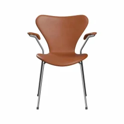 Sjuan 3207 helklädd karmstol Leather grace walnut