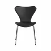 Sjuan 3107 helklädd stol Läder Soft black-kromat stålstativ