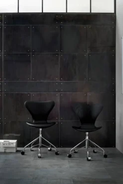 Sjuan 3117 kontorsstol hårda hjul Coloured ash black-chrome