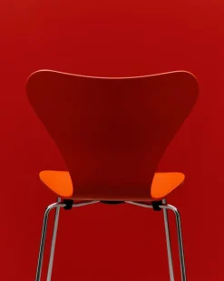 Sjuan 3107 stol Orange-rostfritt stål