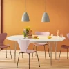 Sjuan 3107 stol Paradise orange-lackad-kromat stålstativ