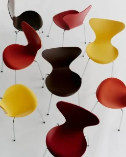 Sjuan 3107 stol Yellow-rostfritt stål