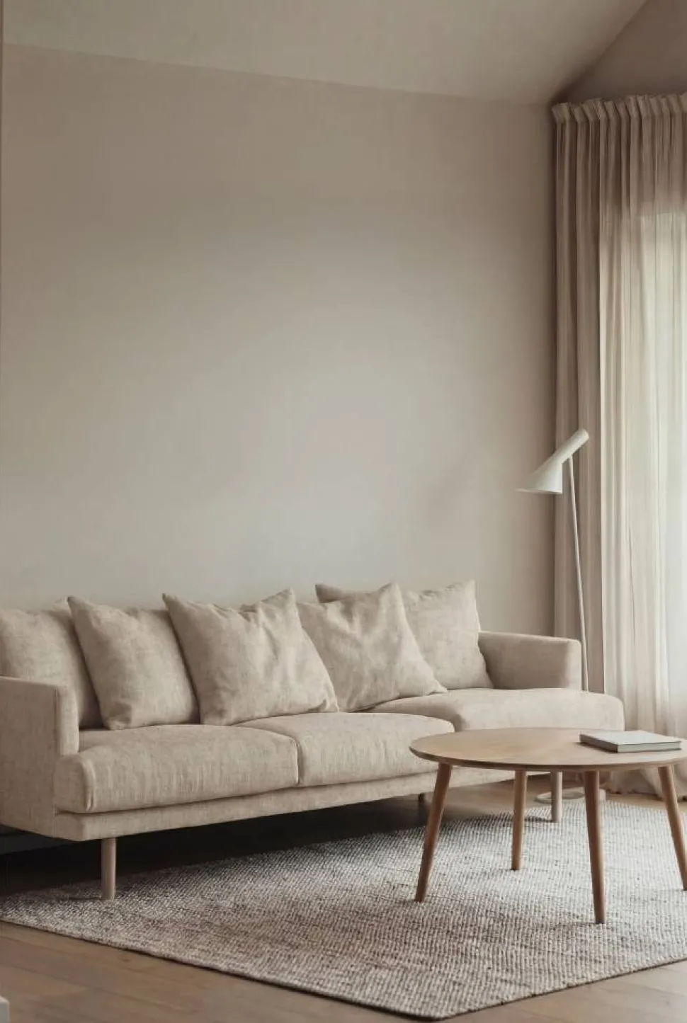 Sjövik soffa Bern Beige 0341-vitoljad ek 3 5-sits