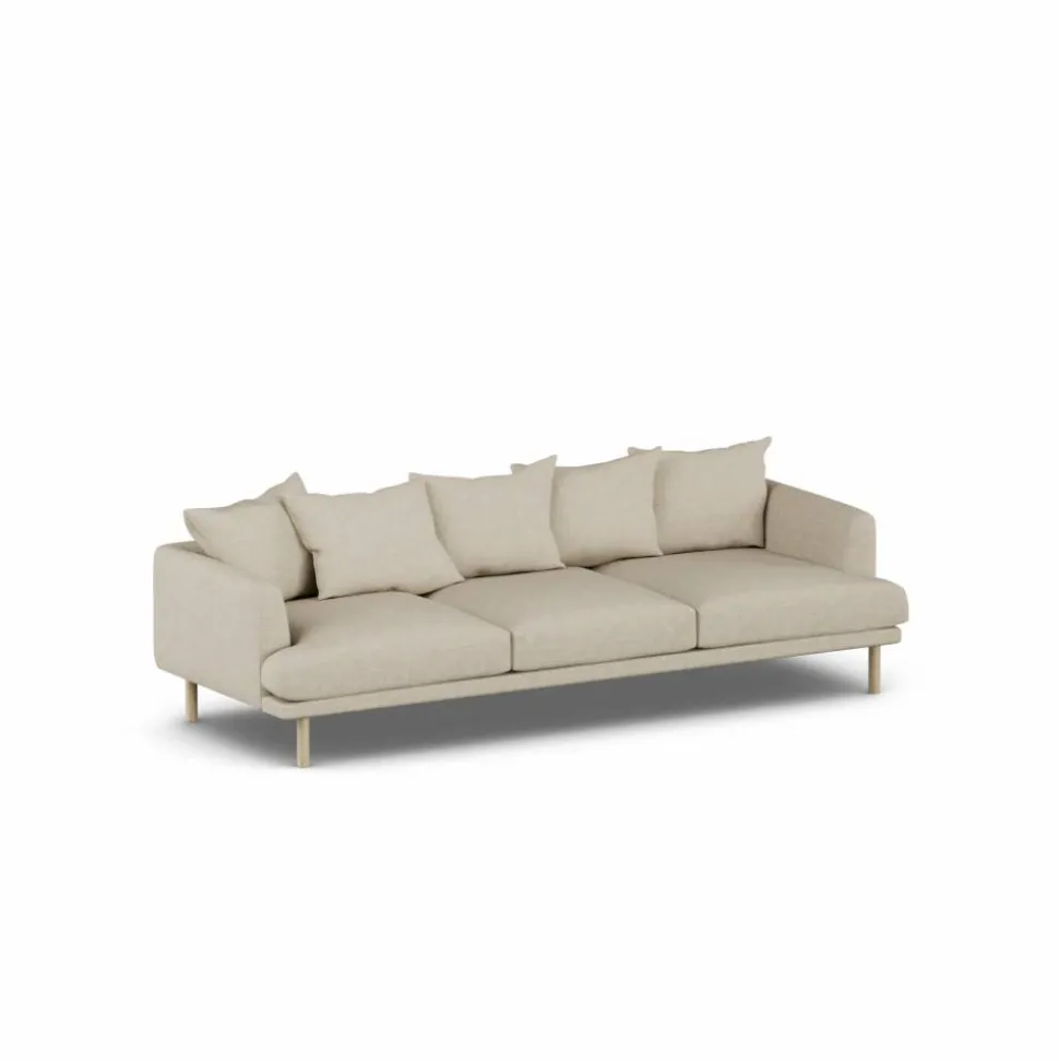 Sjövik soffa Bern Beige 0341-vitoljad ek 3 5-sits