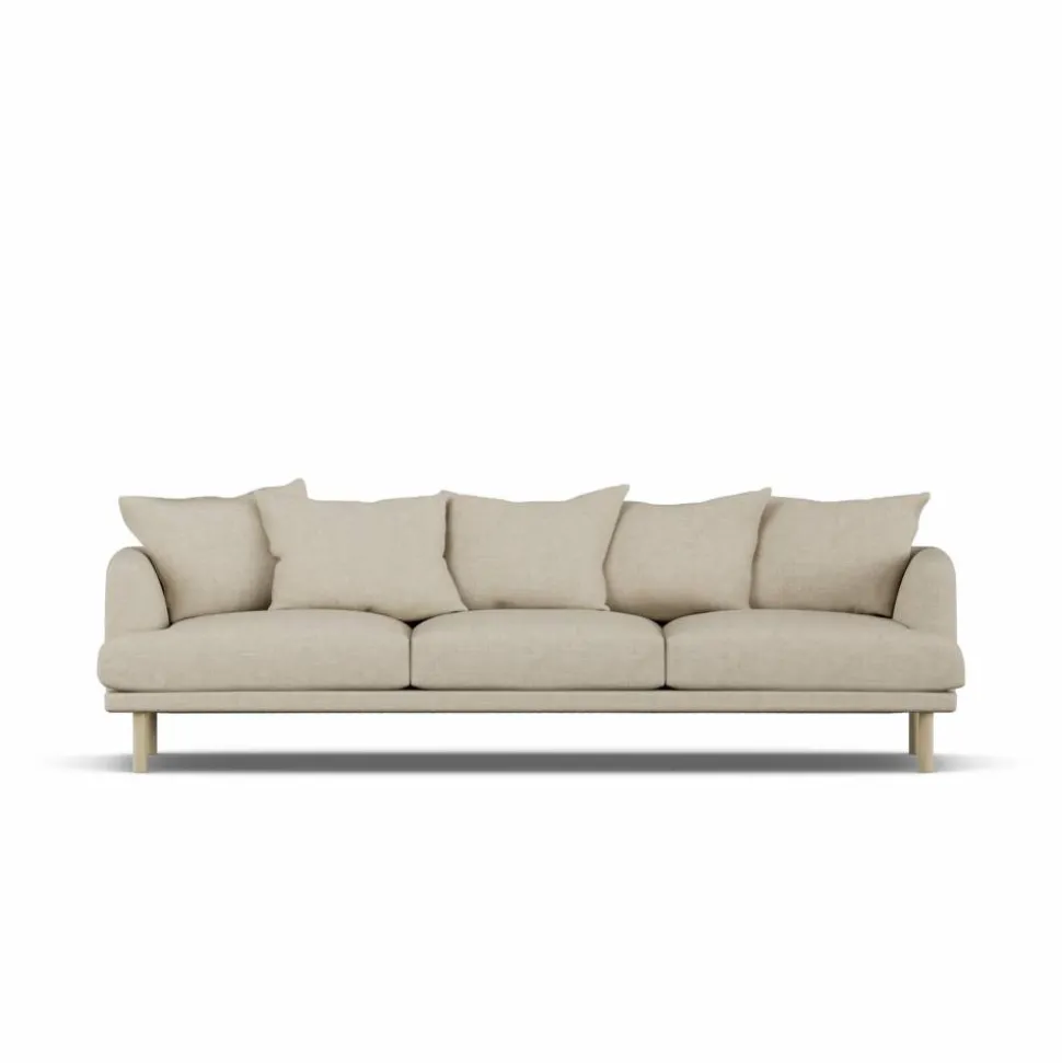 Sjövik soffa Bern Beige 0341-vitoljad ek 3 5-sits
