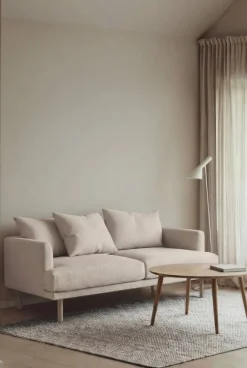 Sjövik soffa Caleido Beige 9600-vitoljad ek 2 5-sits