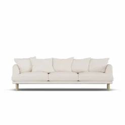 Sjövik soffa Caleido Beige 9600-vitoljad ek 3 5-sits