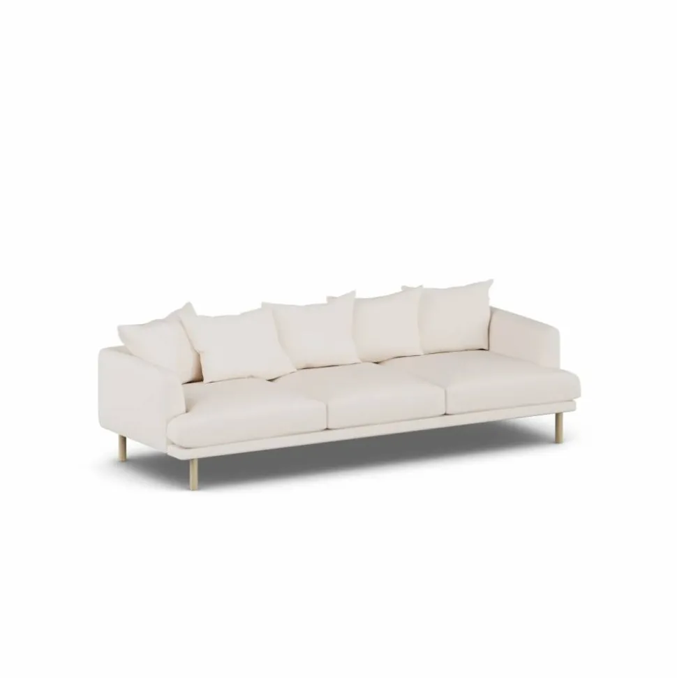 Sjövik soffa Caleido Beige 9600-vitoljad ek 3 5-sits