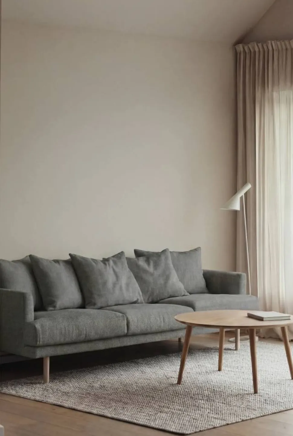 Sjövik soffa Caleido Grey 1240-vitoljad ek 3 5-sits