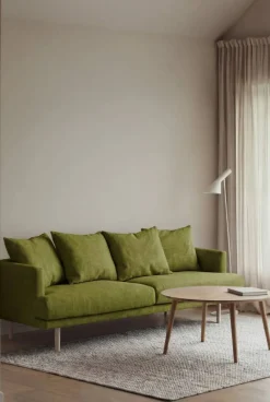 Sjövik soffa Luiza Green 3975-vitoljad ek 3-sits