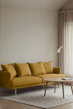 Sjövik soffa Luiza Mustard 3972-vitoljad ek 3-sits