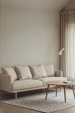 Sjövik soffa Same Beige 6670-vitoljad ek 3-sits