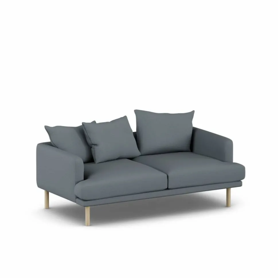 Sjövik soffa Same Blue 6678-vitoljad ek 2 5-sits