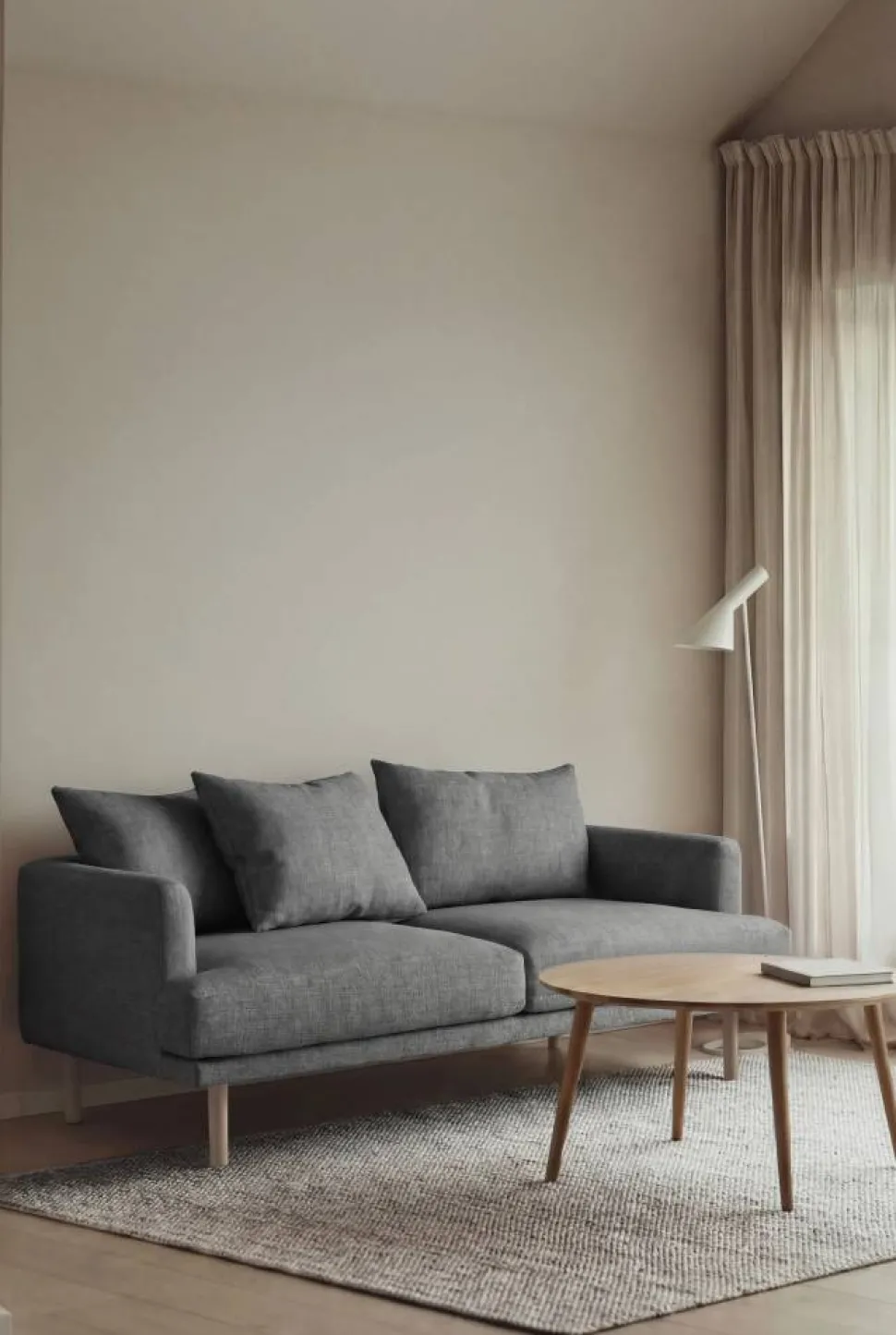 Sjövik soffa Same Blue 6678-vitoljad ek 2 5-sits