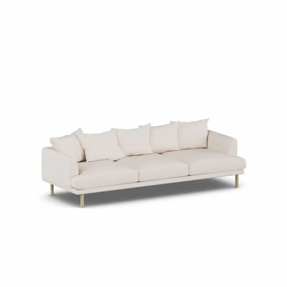 Sjövik soffa Same Off White 6671-vitoljad ek 3 5-sits