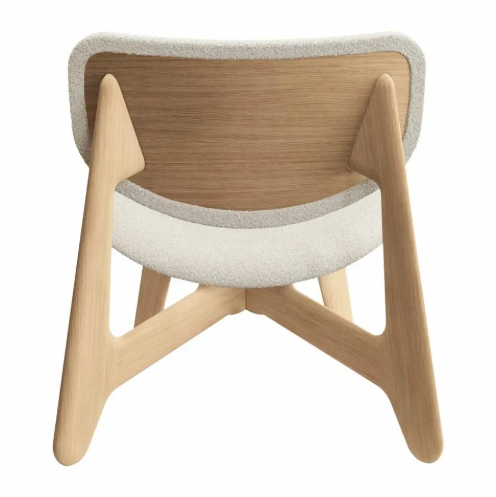 Slab loungestol klädd sits Natural brushed oak-Elle 0200 CMHR Natural