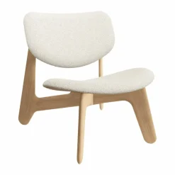Slab loungestol klädd sits Natural brushed oak-Elle 0200 CMHR Natural