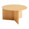 Slit soffbord Ø65 cm Lacquered oak