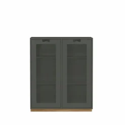 Snö E vitrinskåp green khaki eksockel dj.42 cm