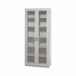 Snö F högskåp vitrin light grey björksockel dj.30 cm