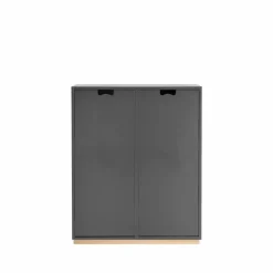 Snö E skåp storm grey björksockel/täckta dörrar dj.42 cm