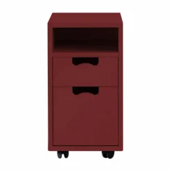 Snö G3 sängbord Brown red svarta hjul