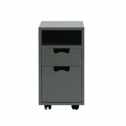 Snö G3 sängbord green khaki svarta hjul