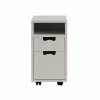 Snö G3 sängbord light grey svarta hjul