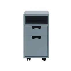 Snö G3 sängbord nordic blue svarta hjul