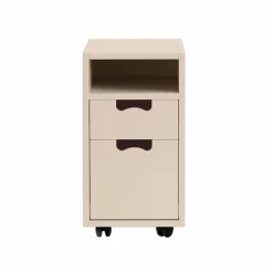 Snö G3 sängbord rose svarta hjul