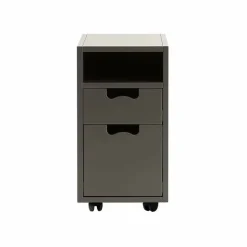 Snö G3 sängbord taupe svarta hjul