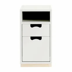 Snö G3 sängbord white björksockel
